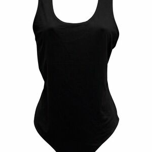 Time and Tru Black Sleeveless Bodysuit